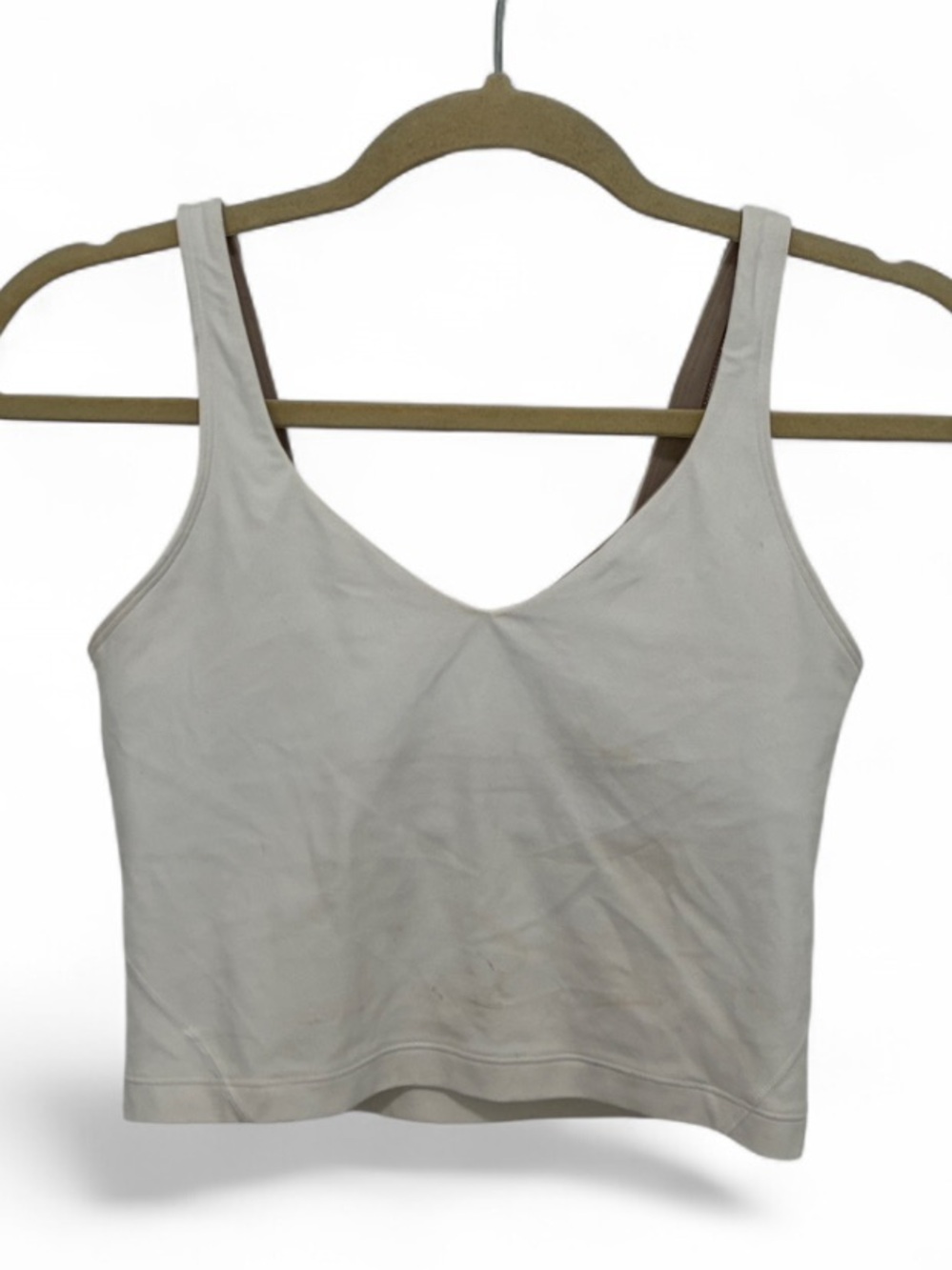 lululemon athletica Align White V-Neck Cropped Tank Top